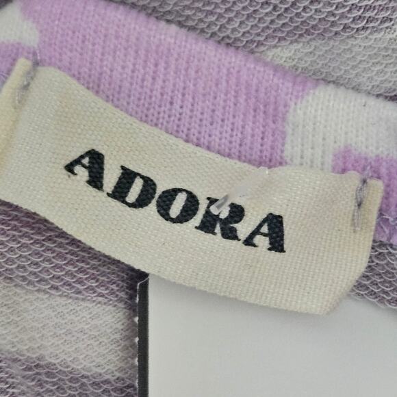 Purple and White Long Sleeve Lightweight Sweatshirt Size Small - Picture 3 of 4